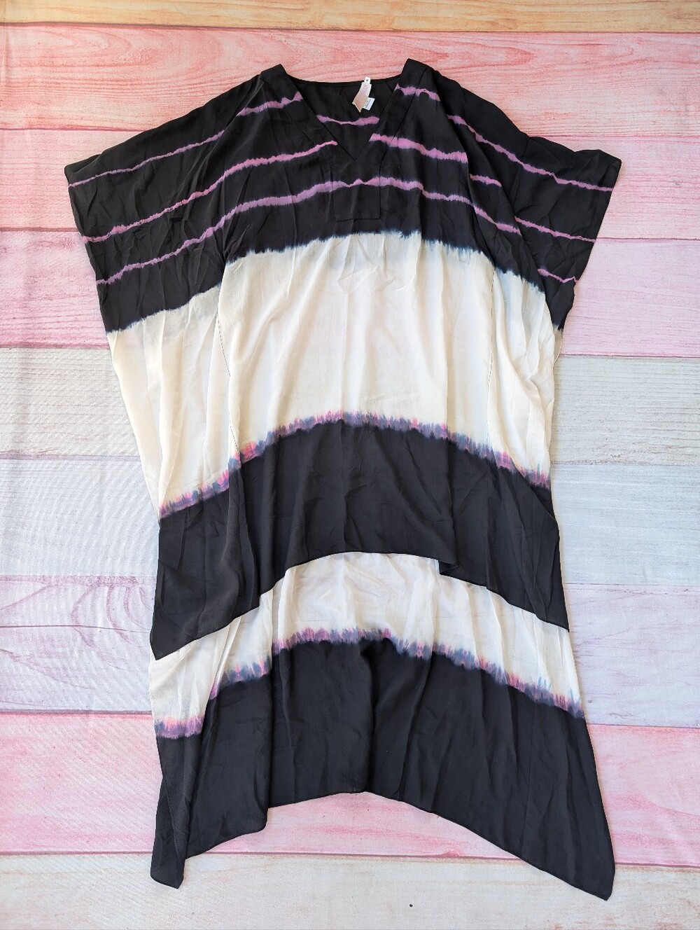 Monique Leshman Silk Tie Dye Kaftan M
